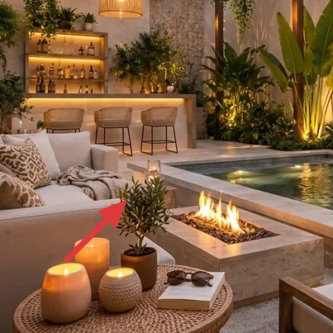 throw blanket draped on the left sofa