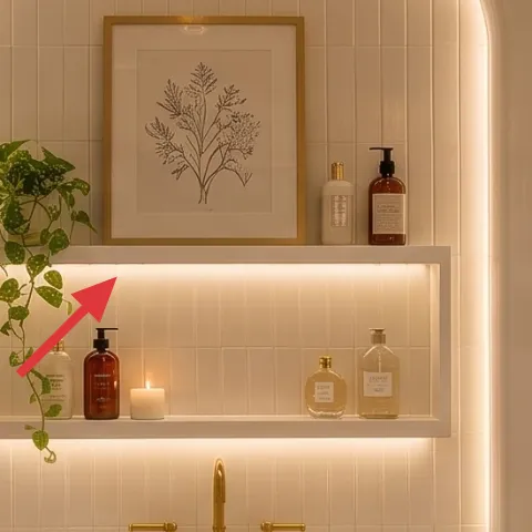 trailing green plant on shelf