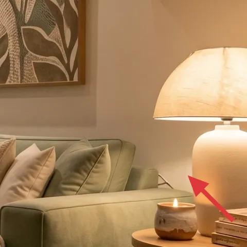 decorative tray on the coffee table