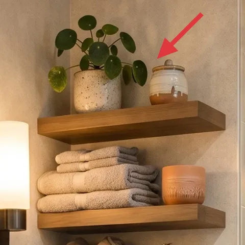 potted green plant on top shelf
