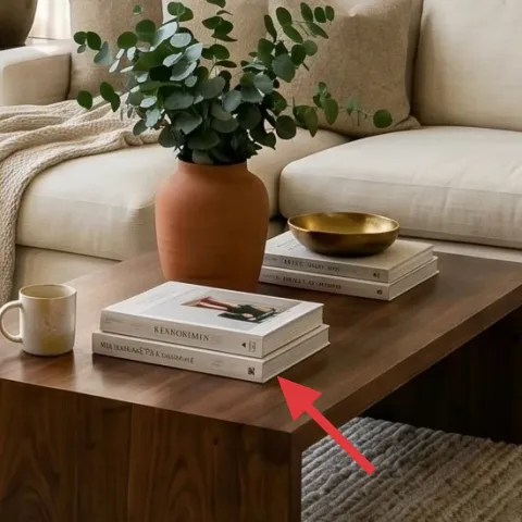 decorative tray on coffee table
