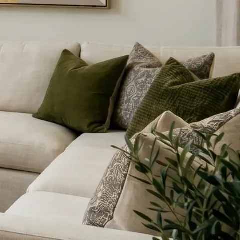 cream throw blanket