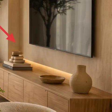 Tall potted plant (olive-green tree form)