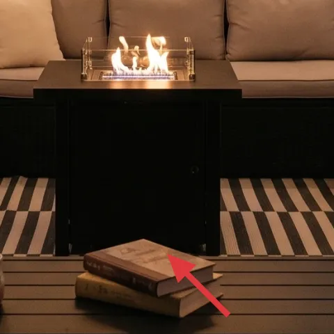 striped outdoor rug