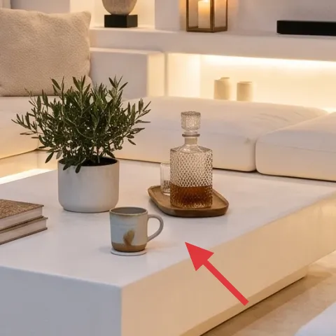 white square coffee table