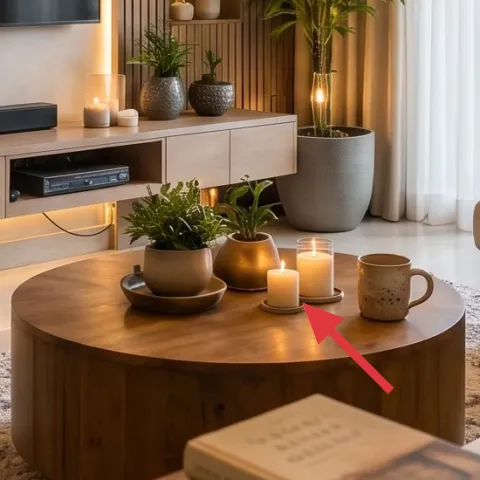 round wood coffee table