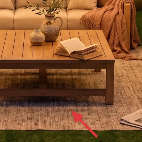 blue-patterned area rug