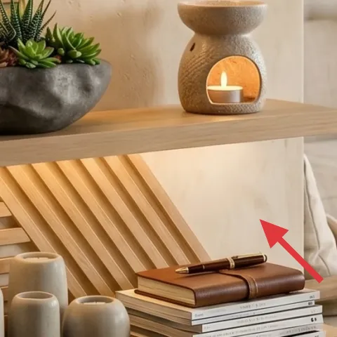 stack of books on side table