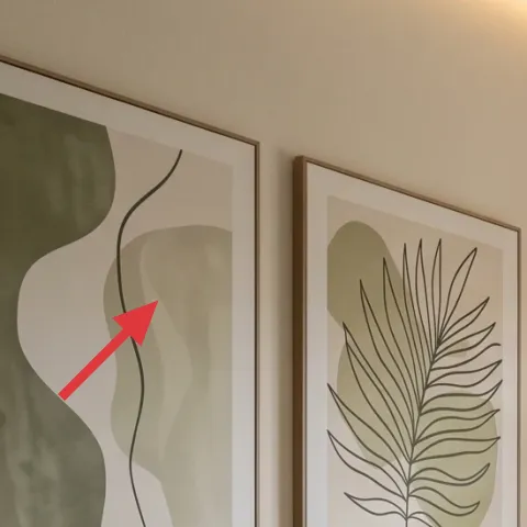 Framed abstract print (DIY hand-painted cardstock)