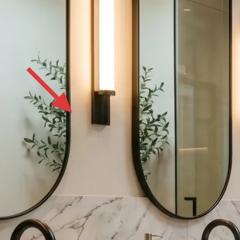 Oval wall mirror