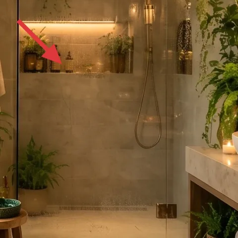 white bath towel hanging on hook