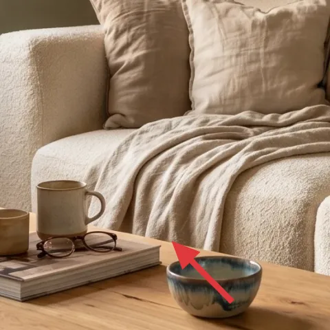 wood coffee table, honey tone