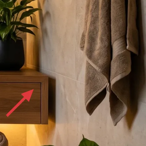 leafy potted plant in a dark ceramic pot