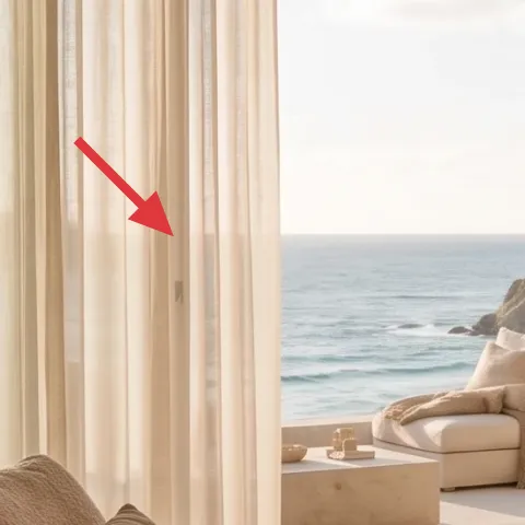 sheer beige curtain panel pair
