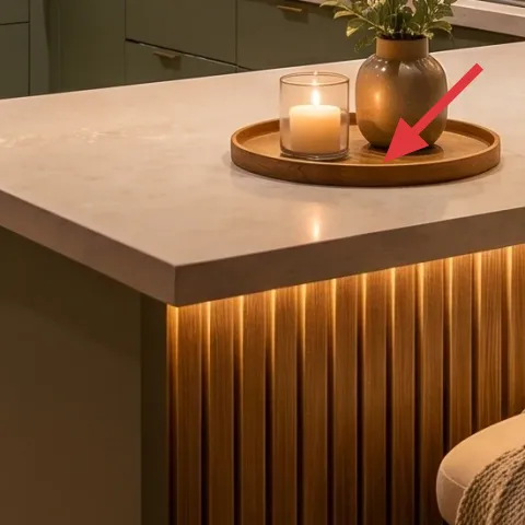 woven candle tray