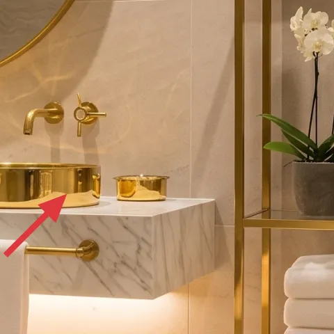 Soap tray on vanity