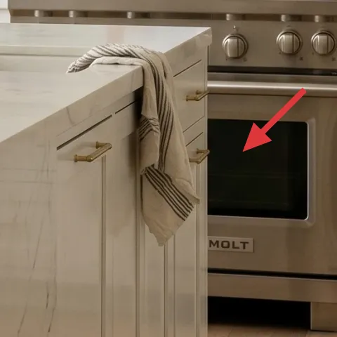 striped kitchen towel