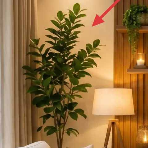 tall potted leafy tree