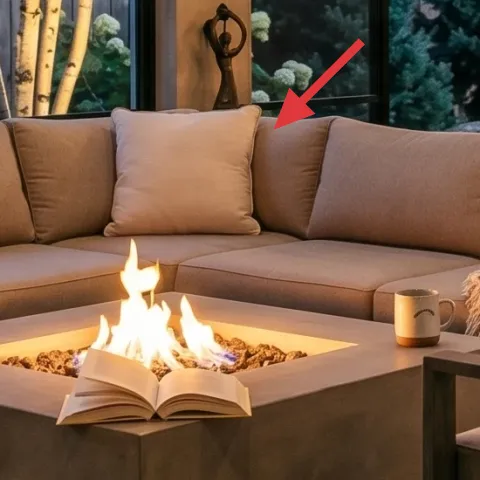 throw pillow on sofa