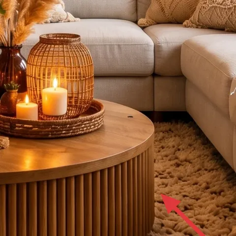Cream rug with short pile