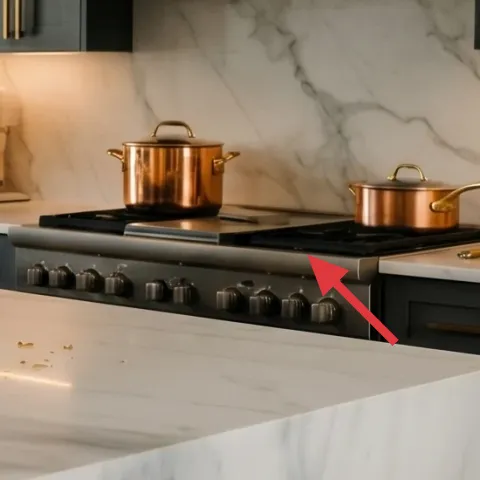 Copper pot on stovetop