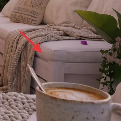 beige throw blanket