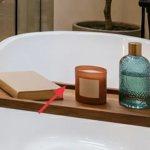Wood bath tray
