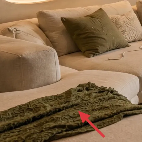 olive green throw blanket