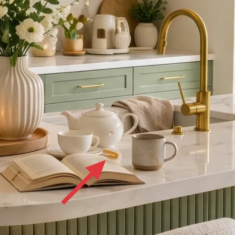 Decorative tray on the table