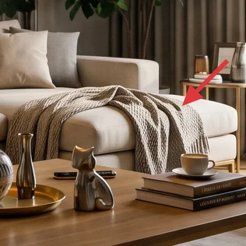 Cream throw blanket