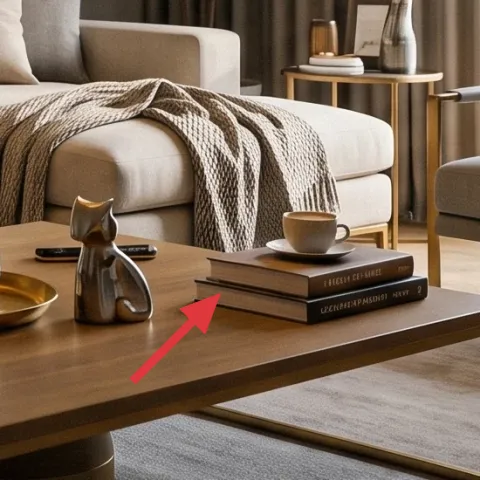 Decorative tray on coffee table