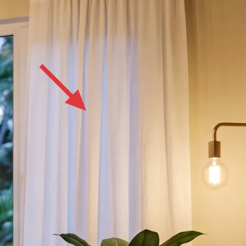 sheer white curtain panels