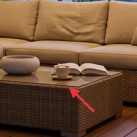 wicker coffee table
