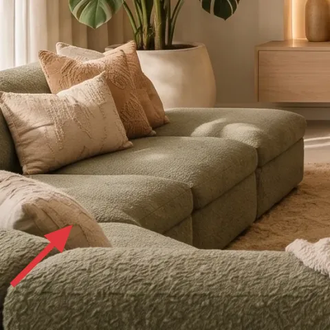 orange throw pillow