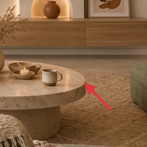 small ceramic bowls on the coffee table
