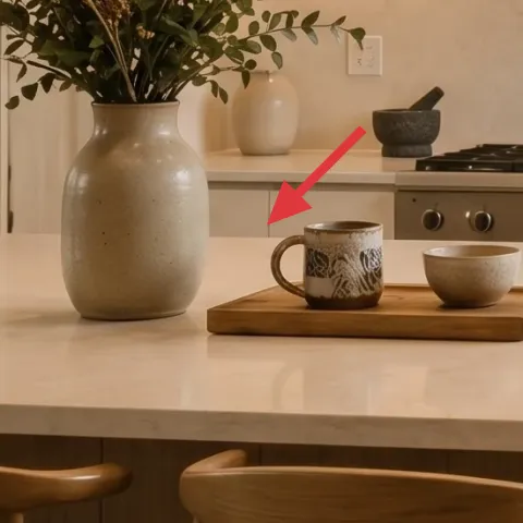 large ceramic vase with leafy stems