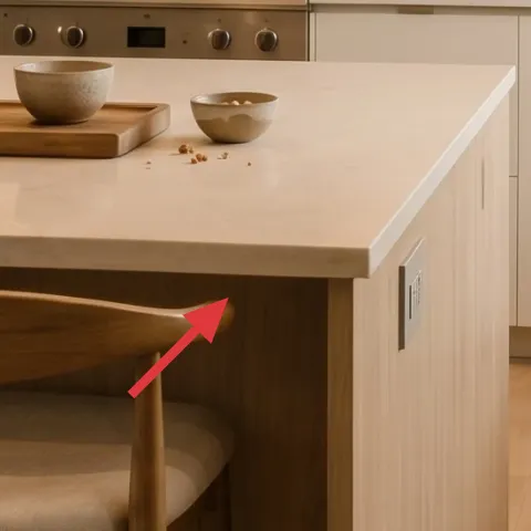 wood decorative tray on countertop