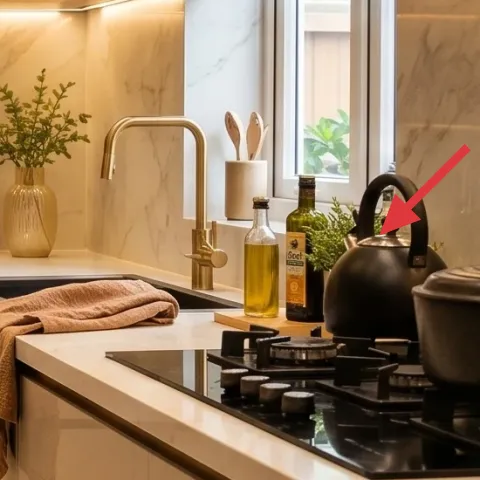 small candle jar on countertop