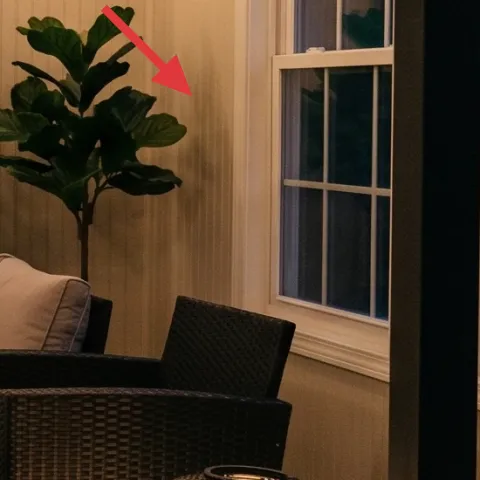 tall potted plant on right side