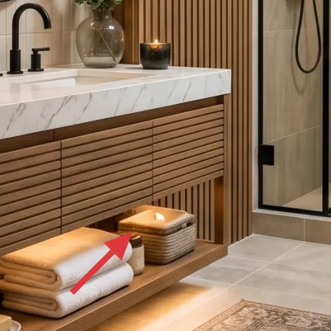 folded bath towels