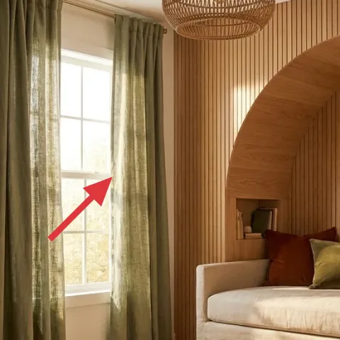 olive green curtain panels (pair)
