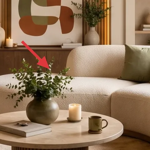 candle cluster on coffee table