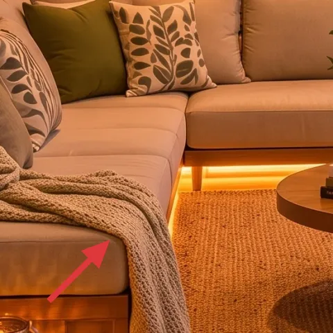 cream throw blanket