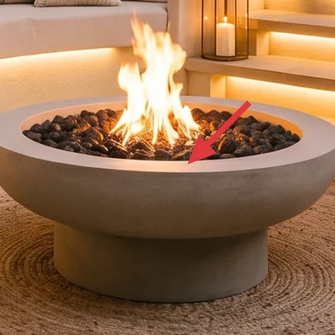 round concrete fire pit