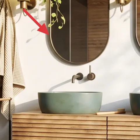 White towel on the wall-mounted towel stand