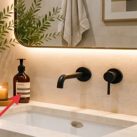 White ribbed vase with indoor plant