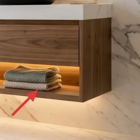 folded gray towel