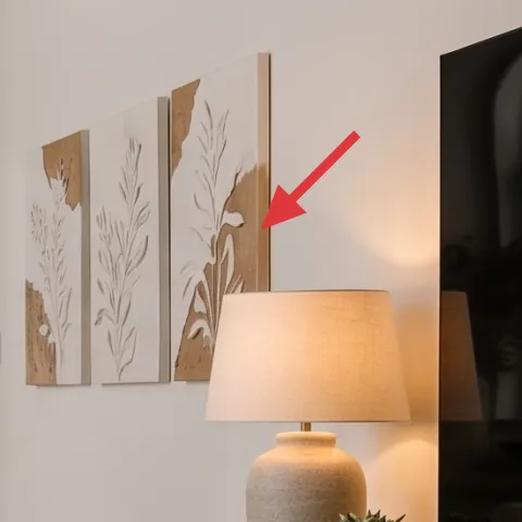 Framed botanical wall print (right wall)