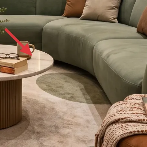 decorative ceramic vase on coffee table