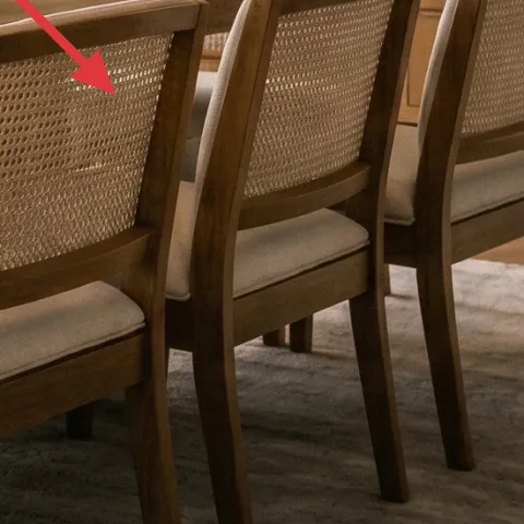 Folded linen cloth on table